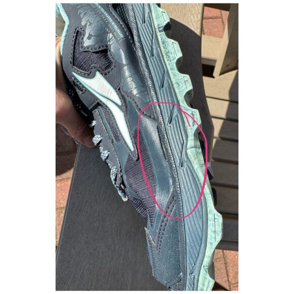 Altra Lone Peak 4.5 Women's Gray Teal Trail Hike Running Shoes Size 10 - Picture 12 of 15